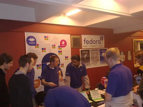 The Fedora booth